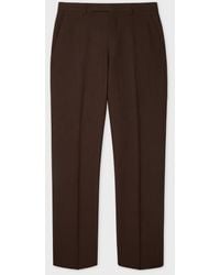 Paul Smith - Tapered-Fit Dark Linen Trousers - Lyst