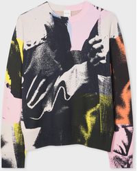 Paul Smith - 'life Drawing' Print Knitted Cotton Sweater Multicolour - Lyst