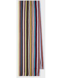 Paul Smith - Signature Wool Knitted Scarf - Lyst