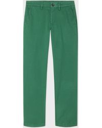 PS by Paul Smith - Green Stretch-cotton Twill Trousers - Lyst