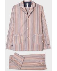 Paul Smith - 'Signature Stripe' Cotton Pyjama Set With Trims Gift Box Set - Lyst