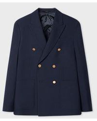 Paul Smith - Check Two-Ply Merino Wool Double-Breasted Blazer - Lyst