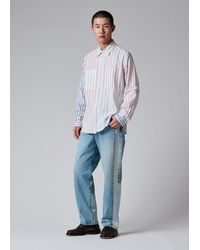 Paul Smith - Mix Up Stripe Cotton-Linen Shirt - Lyst