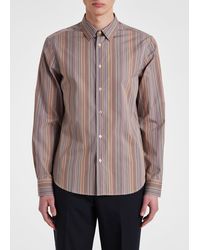 Paul Smith - Slim-fit 'signature Stripe' Cotton Shirt Multicolour - Lyst