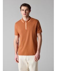 Paul Smith - Contrast Tipping Zip Polo Shirt - Lyst