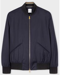 Paul Smith - Dark 'Storm System' Wool Bomber Jacket - Lyst