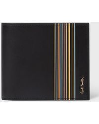 Paul Smith - Leather 'Signature Stripe Block' Billfold Wallet - Lyst