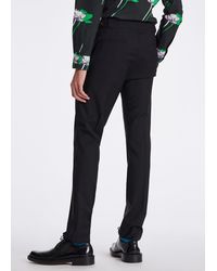 Paul Smith - Black Slim-fit Wool-mohair Evening Trousers - Lyst