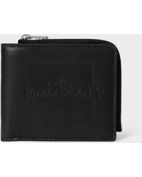 Paul Smith - Embossed Logo Zip Wallet - Lyst