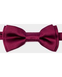 Paul Smith - Dark Fuchsia Pre-tied Silk Bow Tie Red - Lyst