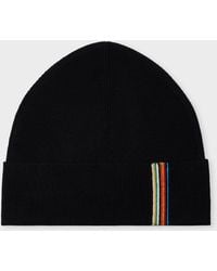 Paul Smith - Merino Wool 'Signature Stripe' Trim Beanie - Lyst