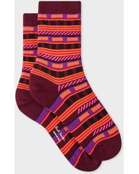 Paul Smith Women Sock Made In Italy Lurex Broge Blue