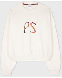Paul Smith - Ecru 'Swirl' Logo Sweatshirt - Lyst