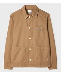 Paul Smith - Tan Cotton-Twill 'Stitch Stripe' Work Jacket - Lyst