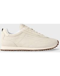 Paul Smith - Cream Suede 'Haskell' Trainers - Lyst
