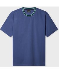 Paul Smith - Plated Jersey T-Shirt With Contrast Collar - Lyst