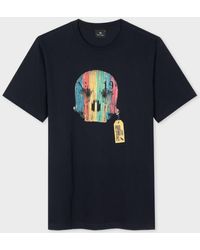 Paul Smith - 'Wooden Skull' Print T-Shirt - Lyst