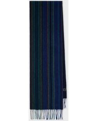 Paul Smith - Tonal Stripe Lambswool Scarf - Lyst