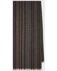 Paul Smith - 'Signature Stripe' Merino Wool Scarf - Lyst