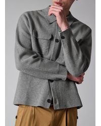 Paul Smith - Merino-Cotton Patch-Pocket Cardigan - Lyst