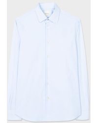 Paul Smith - Tailored-fit Sky Blue Cotton 'artist Stripe' Cuff Shirt - Lyst