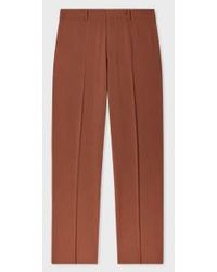 Paul Smith - Straight-Fit Rust Two-Ply Merino Wool Trousers - Lyst