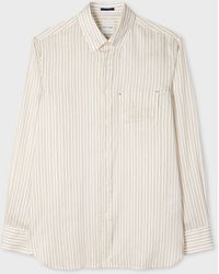 Paul Smith - Regular-Fit And Stripe Lyocell-Silk Shirt - Lyst