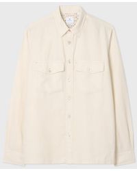 Paul Smith - Ecru Lyocell-Cotton Patch-Pocket Shirt - Lyst