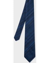 Paul Smith - Blue Muted 'signature Stripe' Silk Tie - Lyst