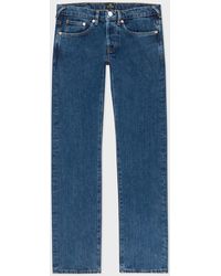 PS by Paul Smith - Standard-fit Mid-wash 'organic Authentic Twill' Jeans Blue - Lyst