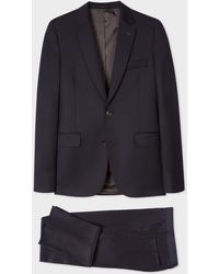 Paul Smith - Tailored-fit Navy Wool Twill Two-button Suit Blue - Lyst