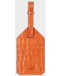 Paul Smith - Croc-Emboss Leather Luggage Tag - Lyst