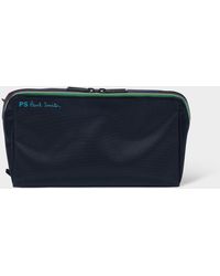 PS by Paul Smith - Navy 'sports Stripe' Nylon Wash Bag Blue - Lyst