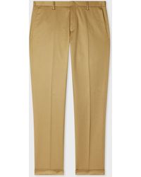 Paul Smith - Slim-Fit Tan Cotton-Stretch Chinos - Lyst