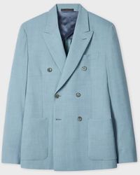 Paul Smith - Tailored-Fit Light Overdyed Marl Wool Double-Breasted Blazer - Lyst