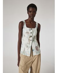 Paul Smith - 'Floral Paint Studies' Vest Top - Lyst