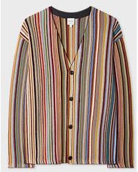 Paul Smith - 'Signature Stripe' Merino Wool-Blend Cardigan - Lyst