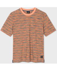 PS by Paul Smith - Orange Space-dye Cotton T-shirt - Lyst