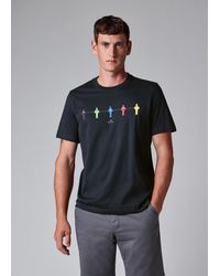 Paul Smith - Dark 'Table Football' Print T-Shirt - Lyst