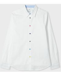 Paul Smith - Tailored-Fit Organic-Cotton Multicolour Button Oxford Shirt - Lyst