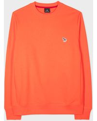 PS by Paul Smith - Orange Cotton Embroidered Zebra Logo Sweatshirt - Lyst