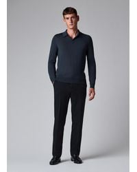 Paul Smith - Steel Washable Merino Wool Polo Shirt - Lyst