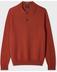 Paul Smith - Merino Wool Long-Sleeve Polo Shirt - Lyst