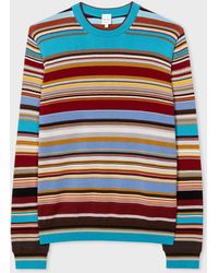 Paul Smith - Multi 'signature Stripe' Crew Neck Sweater Multicolour - Lyst