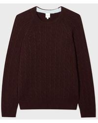 Paul Smith - Dark Alpaca-Blend Cable Knit Sweater - Lyst