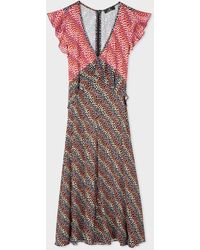 PS by Paul Smith - Paul Smith 'ditsy Floral' Midi Dress - Lyst
