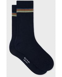 Paul Smith - 'Signature Stripe' Cuff Socks - Lyst