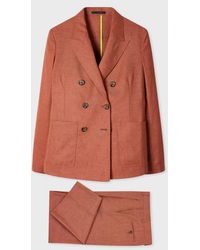 Paul Smith - Rust Linen-Wool Blend Double-Breasted Two-Piece Suit - Lyst