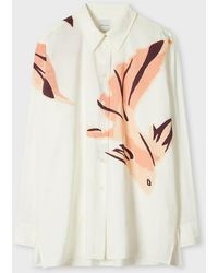 Paul Smith - Cream 'Le Peche Fish' Silk-Blend Shirt - Lyst