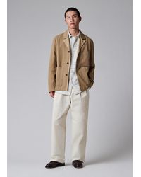 Paul Smith - Taupe Cotton-Linen Three-Button Jacket - Lyst